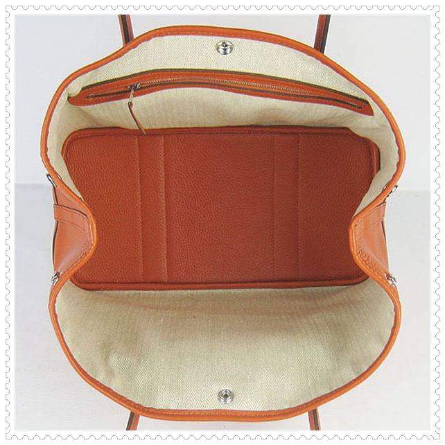 Hermes Garden Party orange large handbags